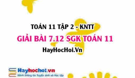 Bài 7.12 SGK Toán 11 Tập 2 Kết nối tri thức
